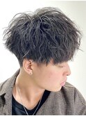 メンズカット/ツイストスパイラル/刈り上げマッシュ/眉毛