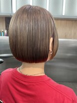 ゼスト クレス(ZEST Cres)&nbsp;【cres奈佳子】ミルクティーベージュ×顔周りレイヤーボブ