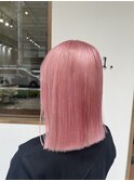 ピンク/ピンクパール/ペールピンク/ボブ/ピンクベージュ