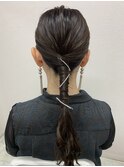 変形ポニーテール
