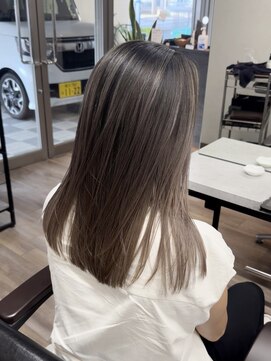 ヴィフ 大船(VIF) バレイヤージュケアブリーチ黒髪グレーベージュアッシュブラック