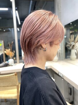 サンクプロジェクト(cinq PROJECT) 韓国風メンズミルクティーベージュダブルカラーハイトーンカラー