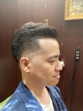 ブロートーキョー(BroTokyo) MEN'Sメンズミドルフェード漢のアイロンパーマ　銀座/メンズ