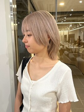 ノウハウ キョウト(KNOWHOW kyoto) ホワイトベージュカラー/ウルフカット