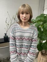 クリアーオブヘアー 栄南店(CLEAR of hair)&nbsp;ボブ×ミルクティーベージュ/RIHO