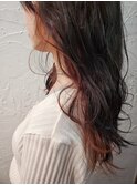 ロング インナーカラー オレンジカラー