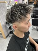 スキンフェード×ホワイトメッシュ