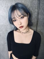 ルーブル(Louvre)&nbsp;【Louvre】外ハネブルーカラー/デザインカラー