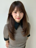 ユーフォリア 渋谷グランデ(Euphoria SHIBUYA GRANDE)&nbsp;ブラウンベージュカラー レイヤーカット 顔周りカット 透明感