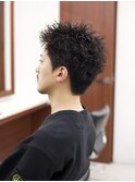 スパイキーショート×ピンパーマ