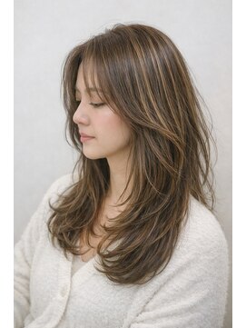 シーン(SCENE) ハイライト／ミルクティー／レイヤーカット/似合わせカット