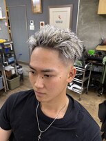 ファクトリーバーバーショップ(FACTORY barber shop) ホワイトメッシュ×パーマ