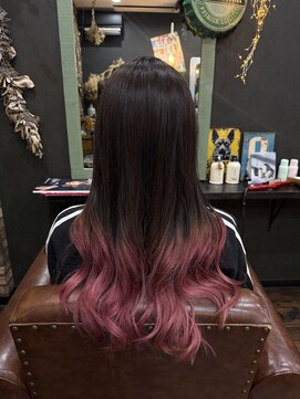 ミュー(m) グラデーションカラー/インナーカラー/チェリーピンク