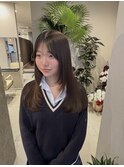 顔周りレイヤー×ロングヘア