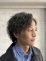 バーバーハウス ラヴィ 阿佐ヶ谷店(Barber House Lavie)&nbsp;ミディアムレイヤー×ツイストスパイラルパーマ