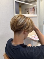 アンソル オブ リシェール(N'SOL of RICHAIR)&nbsp;茶金ハイライト/外国人風ハイライト/センターパート/南越谷