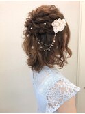 結婚式　二次会　ブライダル　パーティ　ヘアアレンジ