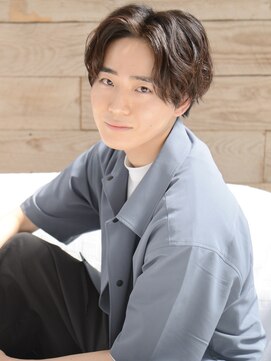 ロアー 葛西店(RAWR hair) 【RAWR】メンズ_韓国風パーマ_センターパート