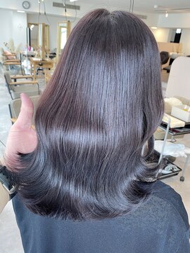 ミョンシル ブリーチなしラベンダーグレー