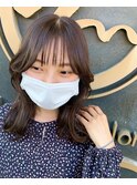 サイドバング×くびれミディアム