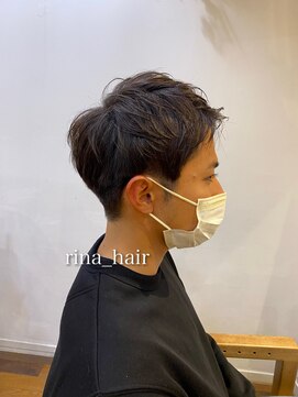 ロレ バトヘアー 下北沢(lore bat.hair) 前髪上げメンズショートカット/ツーブロ刈り上げ