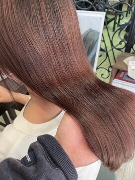 マイ ヘア デザイン 岡崎(MY hair design) 透明感ココアブラウン艶カラーストレートロングヘア20代30代