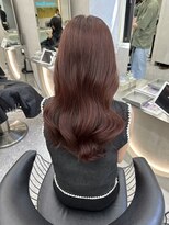 ロンド マーレ 天神大名店(Lond mare)&nbsp;ピンクブラウン/暖色カラー/カシスピンク/韓国ヘア/顔周りカット
