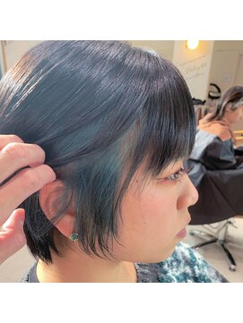 ヘアーメイクブランニュー セントラル 西大寺店(hair make Brand new central) ブリーチ1.5回で創るディープグリーン☆
