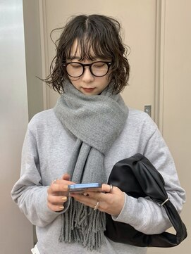 パークレーン アイス イヴェン(park lane ICI yeven) 暗髪パーマ　くるくるパーマ　ボブパーマ　アンニュイ