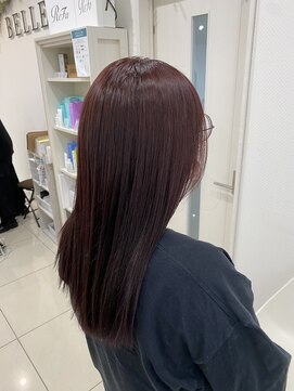 ベルバイグレイス(BELLE by grace) ブリーチなしカシスピンクカラー