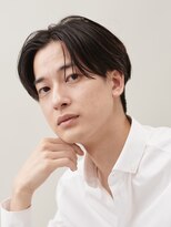 センターパートカルマヘアニュアンスパーマアップバング韓国原宿