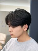 曲がる縮毛矯正　ニュアンスパーマ　センターパート　20代30代