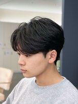 バース 梅田中崎町店(BIRTH) 曲がる縮毛矯正　ニュアンスパーマ　センターパート　20代30代