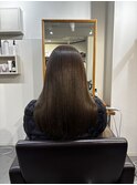 美髪ストレート×ロング×マットグレー×美髪カラー【広島】