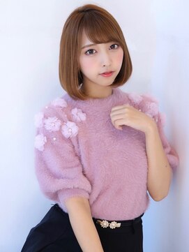 オーロ Costa西宮北口(ORO) 20代30代40代50代美髪ピンクブラウン切りっぱなしボブショート