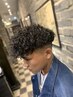men'sカット+ツイストスパイラルパ-マ+4stepトリ-トメント+眉毛+シェ-ビング