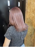 ピンクベージュ/ダブルカラー/ケアブリーチ/髪質改善/駅前/駅南