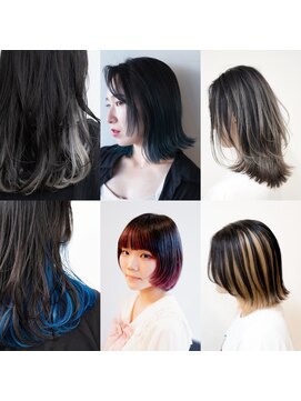 サロン マーニ(salon m ni) ブリーチカラーとハイライトとインナーカラー