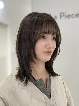 マッシュ 天王寺あべの(MASHU) オリーブグレージュ×ミディアムレイヤー【天王寺/あべの】