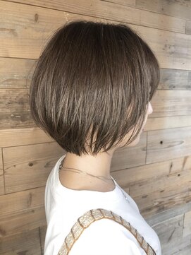リブ(Lib) 【Lib】丸みショートボブ×グレージュ