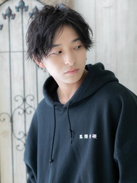 メンズヘア ビーセカンド 草加店(MENS HAIR B-2) 爽やかダークアッシュモテ髪ヘムライトウェーブH