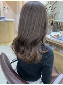 ロング×柔らかベージュ