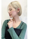 《e'sイーズ鎌倉》エレガントな大人のハイトーンボブ/ショート