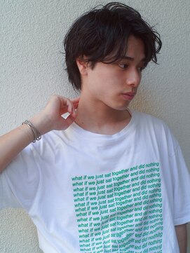 レジュアル(RESSUAL) 波巻きハイライトマッシュパーマウルフ