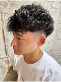 波巻きスパイラルパーマツイストスパイラルパーマメンズマッシュ
