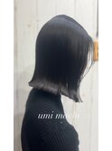 umi machi 切りっぱなしミディアムbob (毛量調整なし)2024/4/3