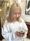 ミルクティーベージュハイトーンカラーブロンドカラーブリーチ