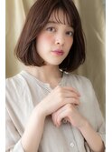 ミルクティーカラーAラインボブヘルシースタイルY川口30代40代