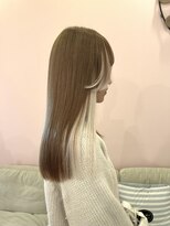 シュガー ヘアアンドネイル 仙台(SUGAR)&nbsp;ピアス＋前髪　ホワイトカラーエクステ