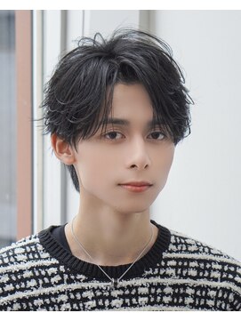 オーシャントーキョー 渋谷神南(OCEAN TOKYO) ニュアンスセンターパートツーブロック人気黒髪